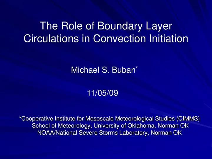the role of boundary layer circulations in convection initiation