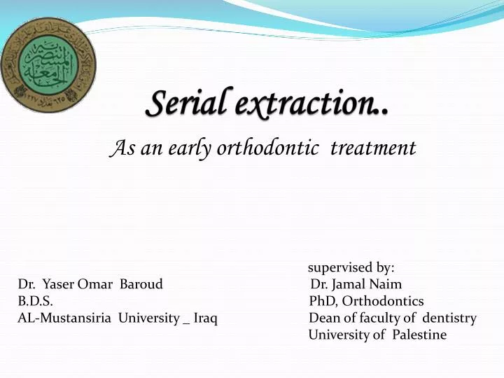 serial extraction