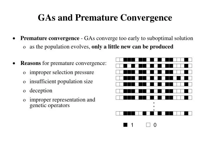 gas and premature convergence