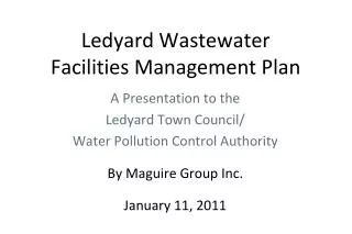Ledyard Wastewater Facilities Management Plan