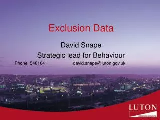 Exclusion Data