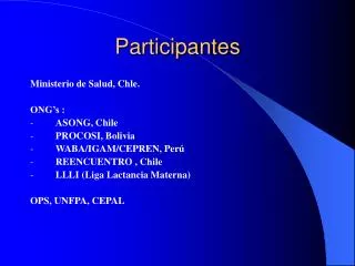 participantes