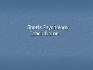 Sports Psychology Coach Doron