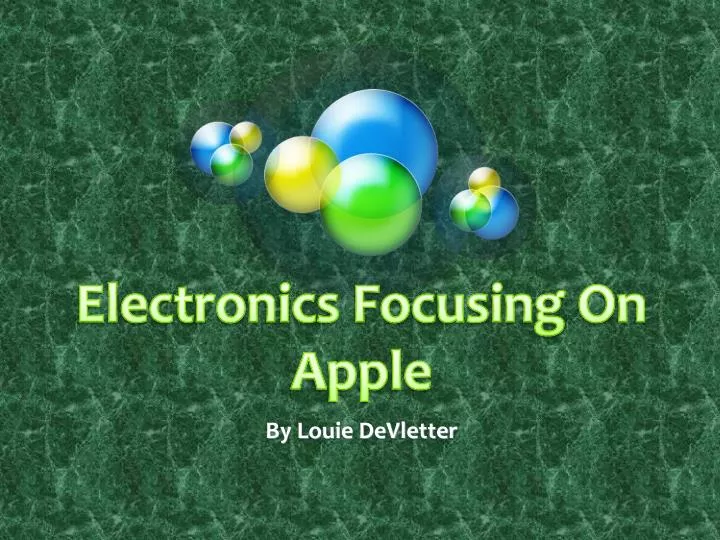 electronics focusing on apple