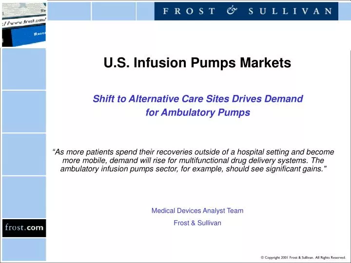 u s infusion pumps markets shift to alternative care sites drives demand for ambulatory pumps