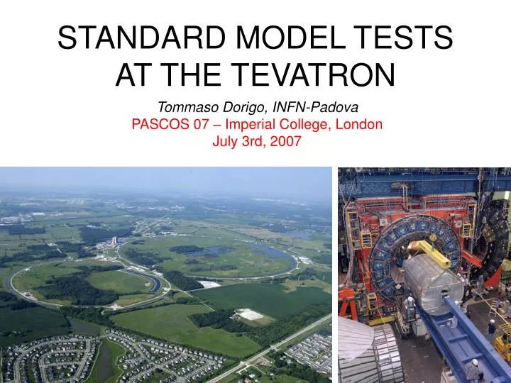 standard model tests at the tevatron