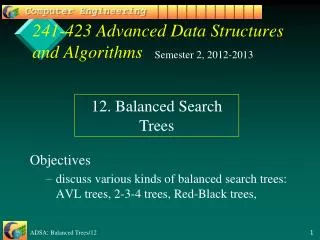 241-423 Advanced Data Structures and Algorithms