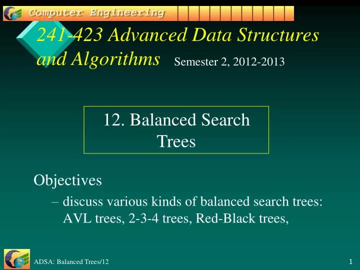 241 423 advanced data structures and algorithms