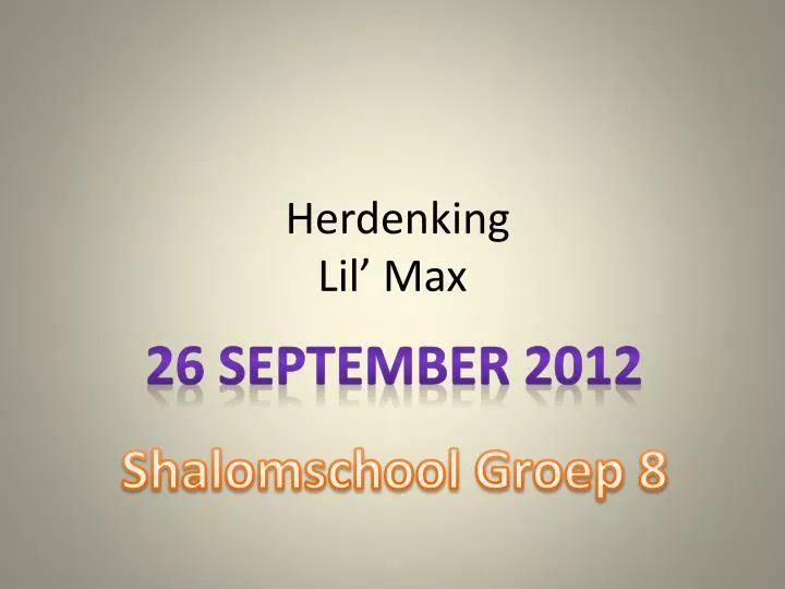 herdenking lil max