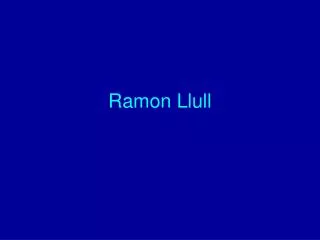 ramon llull