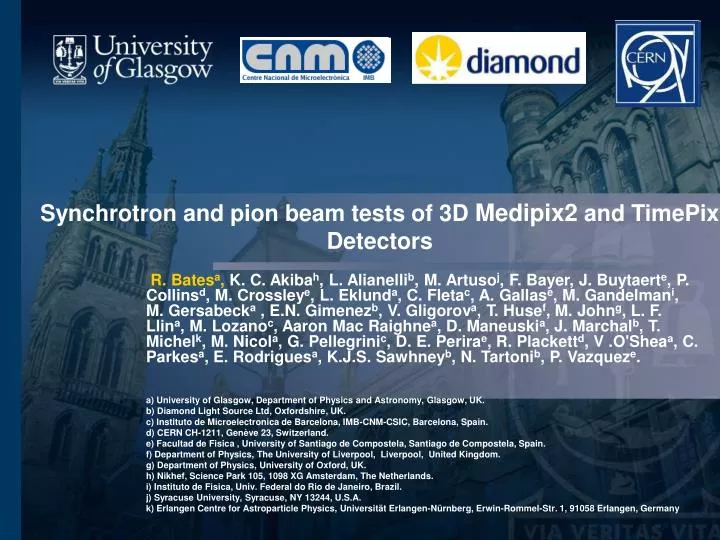 synchrotron and pion beam tests of 3d medipix2 and timepix detectors