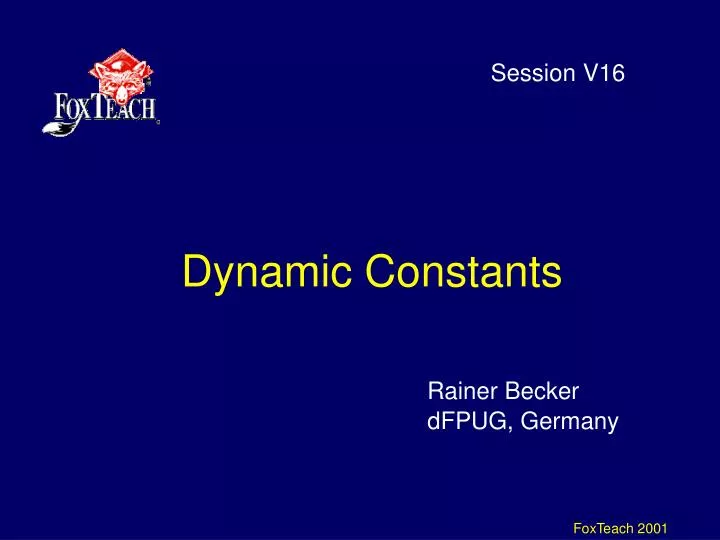 dynamic constants