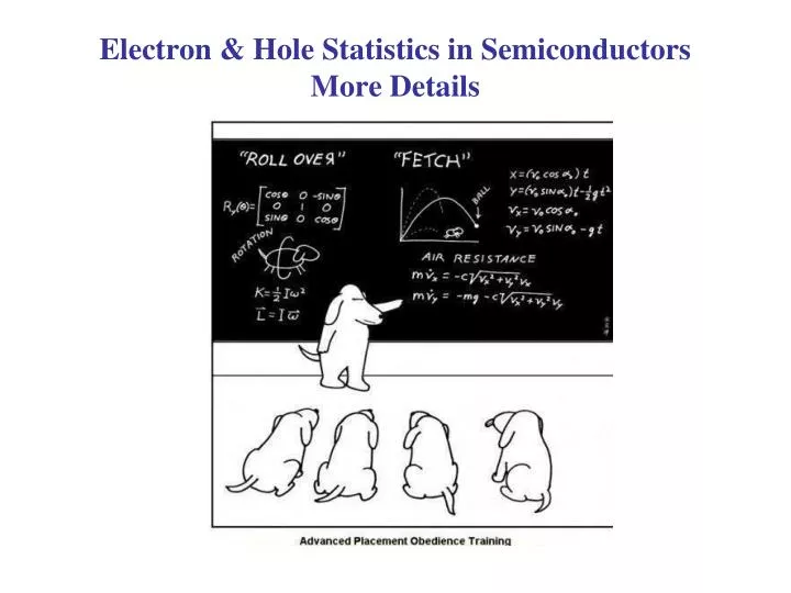 electron hole statistics in semiconductors more details