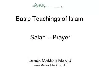 Basic Teachings of Islam