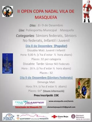 II OPEN COPA NADAL VILA DE MASQUEFA