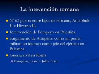 la intevenci n romana