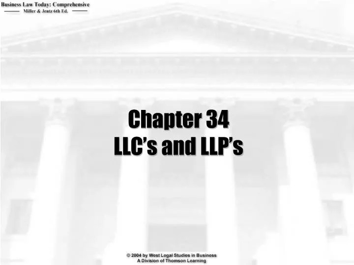 chapter 34 llc s and llp s