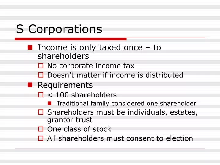s corporations