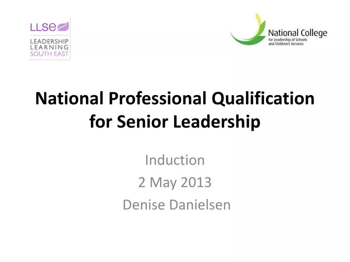 national professional qualification for senior leadership