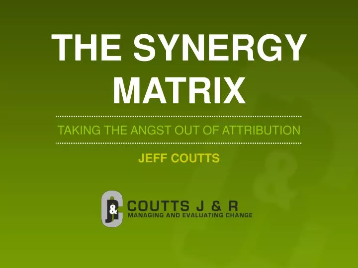 the synergy matrix