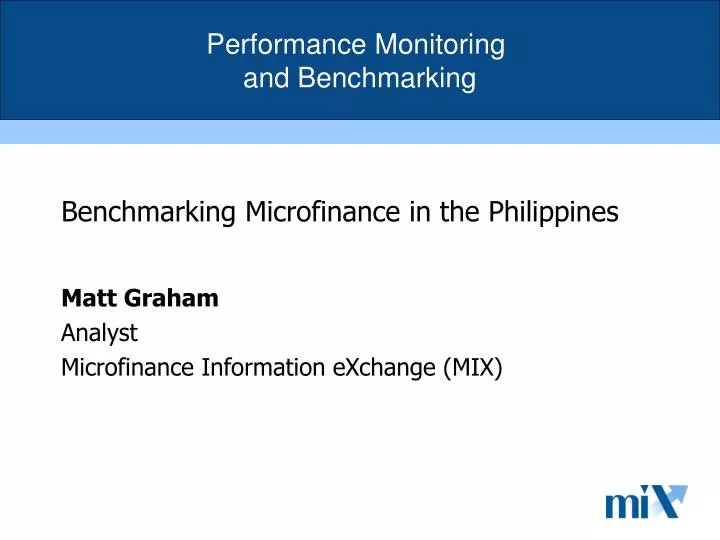 benchmarking microfinance in the philippines