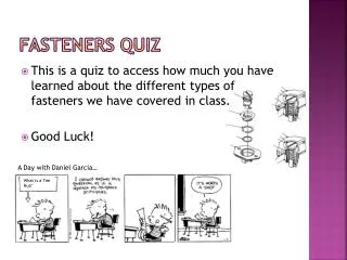 Fasteners quiz