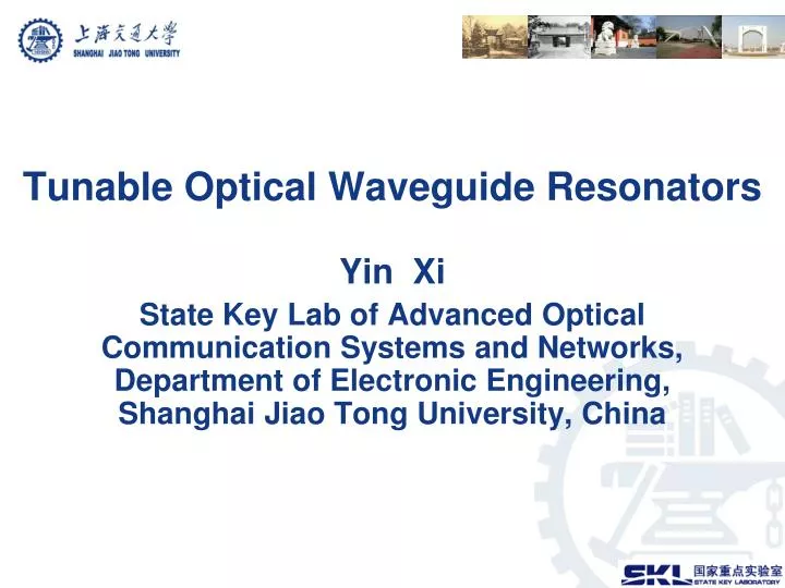 tunable optical waveguide resonators