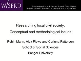 Researching local civil society: Conceptual and methodological issues