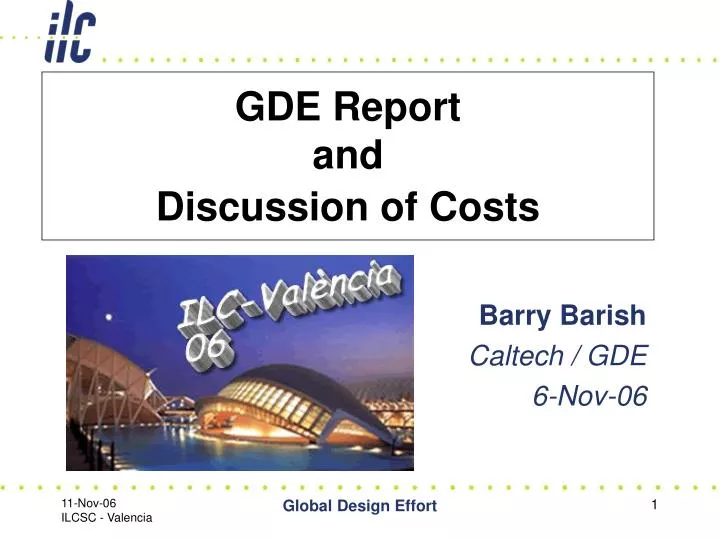 gde report and discussion of costs