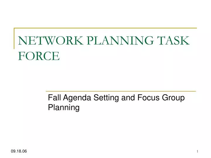 network planning task force