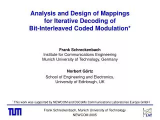 Analysis and Design of Mappings for Iterative Decoding of Bit-Interleaved Coded Modulation*