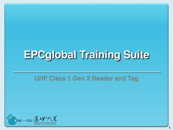 epcglobal training suite