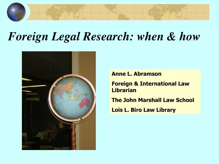 foreign legal research when how