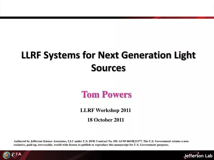 llrf systems for next generation light sources
