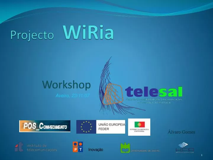 projecto wiria workshop lvaro gomes