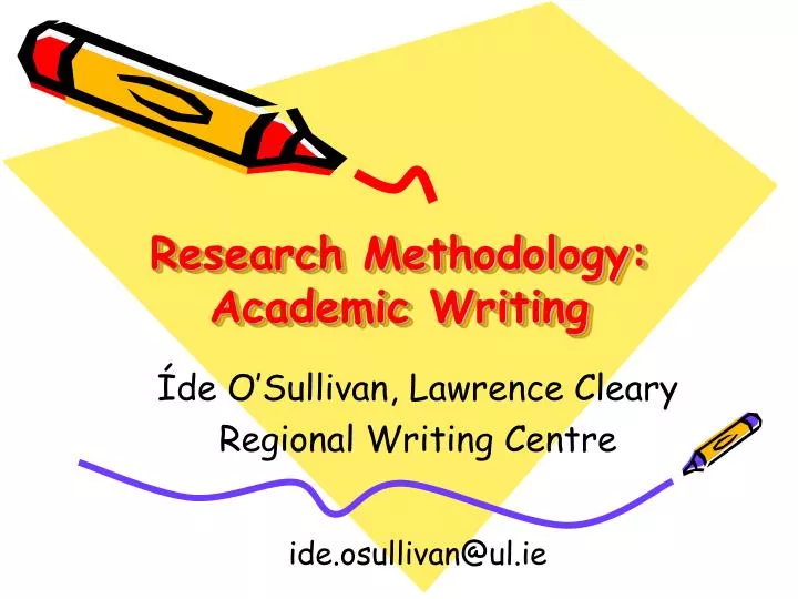 research methodology academic writing