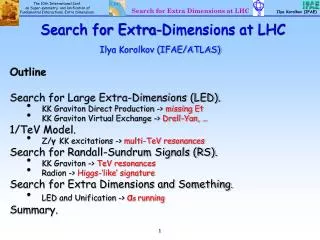 Search for Extra-Dimensions at LHC