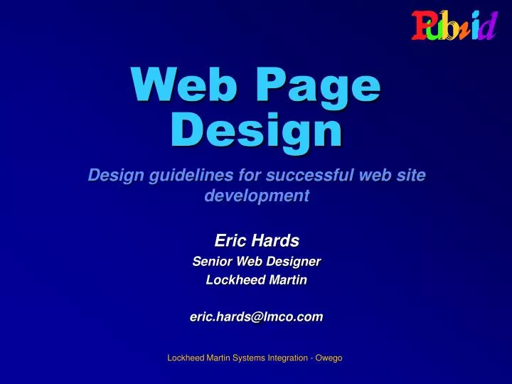 web page design