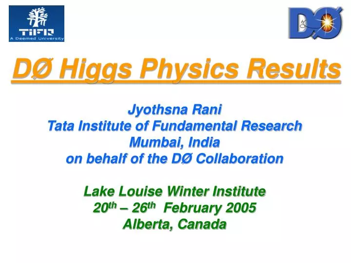 d higgs physics results