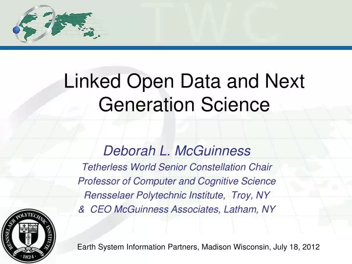 linked open data and next generation science
