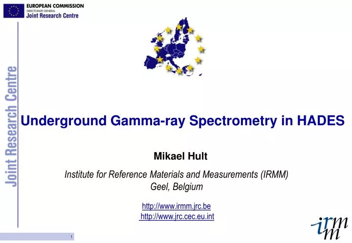 underground gamma ray spectrometry in hades