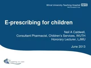 E-prescribing for children