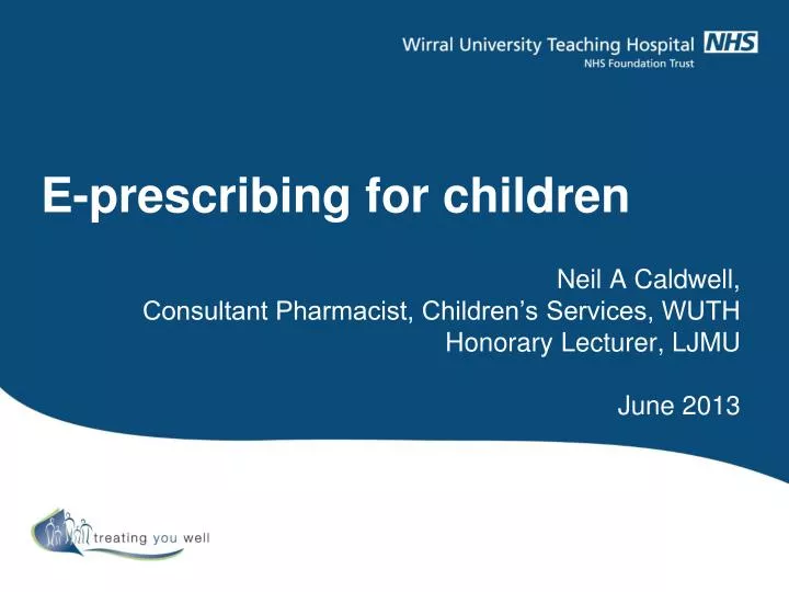 e prescribing for children