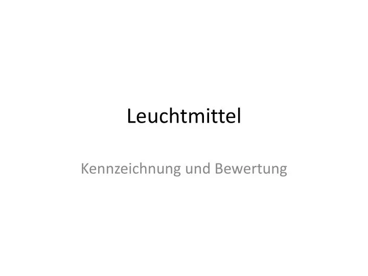 leuchtmittel