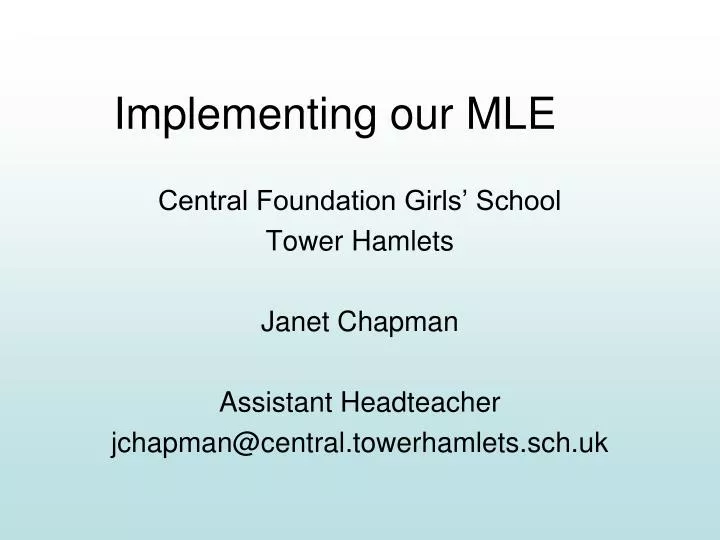 implementing our mle