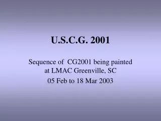 U.S.C.G. 2001