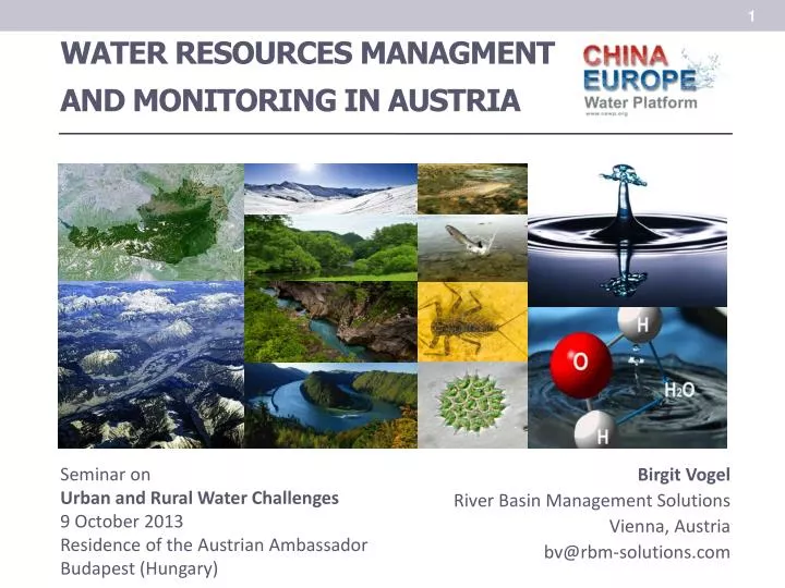 water resources managment and monitoring in austria