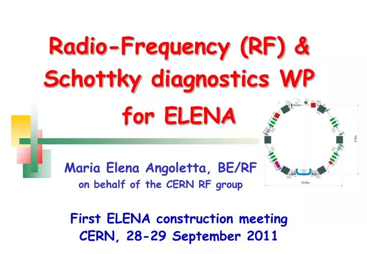 maria elena angoletta be rf on behalf of the cern rf group