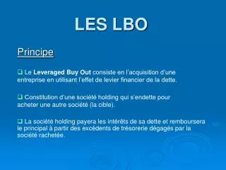 les lbo