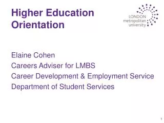 Higher Education Orientation